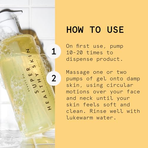 Beauty Pie Super Healthy Skin Foamy Face Wash ? Jumbo Size, 15.5?oz Cleanser for Acne?Prone, Oily, Combination & Sensitive Skin ? Gentle, Hydrating, Deep?Cleansing Formula