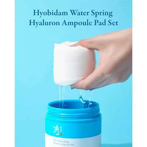 Sooryehan Hyobidam Water-Spring Hyaluronic Acid Pad (10.82fl oz, Pack of 2) - Gentle Daily Facial Toner Cotton Rounds for Soothing, Moisturizing, Exfoliating. Ginseng, Green Tea.