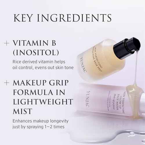 Skin Perfecting Glow Up Prep Water Makeup Fixer(1.69 fl oz) ? Lightweight Fine Mist for Long-Lasting Makeup, Glow Booster, Smooth Radiant Skin Finish, Korean Skincare by YUNJAC