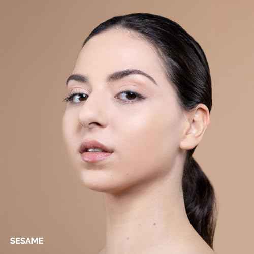 OFIR Skin Satin Medium Coverage Foundation | Buildable, Non-Creasing Finish | Vegan, Cruelty-Free, Paraben-Free Makeup | Blue Light Protection | 1 FL OZ (Sesame - Light Neutral)