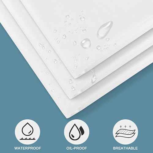 Disposable Massage Table Sheets 100PCS -Massage Bed Cover - Non-Woven Fabric Oil-Waterproof,Comfortable, Thick and Durable, Soft, Latex-free, Disposable Waterproof Sheets 31.5" x 74.9"(White)