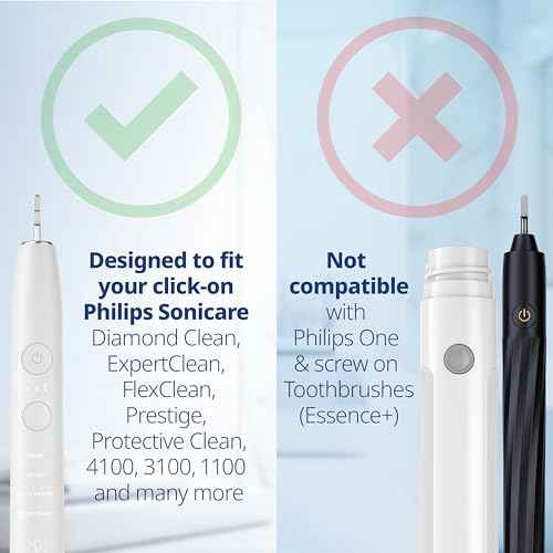 Replacement Heads - Compatible with Philips Sonicare Replacement Heads - Medium Replacement Toothbrush Head - Replaces HX6015/03 SimplyClean Toothbrush Heads - Black - 8 Pack