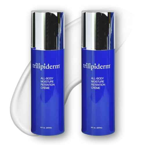 Trilipiderm All-Body Moisture Retention Cr?me ? 2-PACK of 8 Ounce Airless Pump Bottles ? Plant-Based All-Day Lightweight Hydration for Body and Face, Meadowfoam, Lipid Replacement