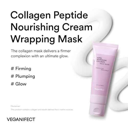 Collagen Overnight Wrapping Peel Off Facial Cream Mask with Jelly Brush, For Elasticity, Hydrating, Hydrolyzed Collagen & Peptide, Glass Skin, Korean Skincare, 2.73 Fl Oz