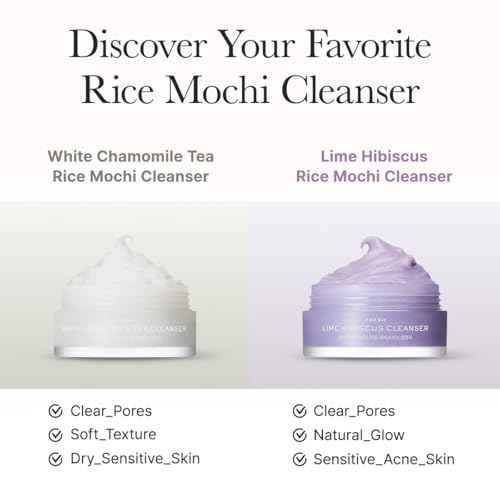 Arencia Rice Mochi Facial Cleanser Gift Set, 6 Varieties, 0.52 oz each - travel size, Korean skin care, holiday gift set, Stocking stuffers