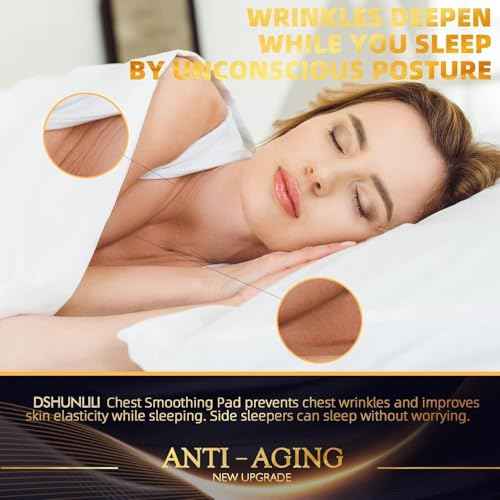 Chest Wrinkle Pads-4 pads Silicone Patches for Wrinkles, Anti Wrinkle Patches for Decollete & Cleavage, Anti Aging Wrinkle Remover, Reusable Overnight Wrinkles Treatment While Sleeping