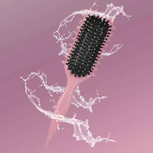 Curly Hair Brush Detangling and Curl Defining Brush Reduces Pulling Enhances Curl Separation Ergonomic Design for All Hair Types By Candybrush Pink (Pink)