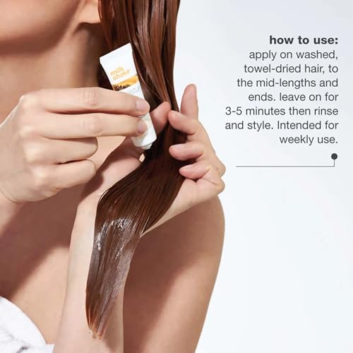 milk_shake Moisture & More Hydrating Lotion Vials - Intense Weekly Hydration Treatment for Dry, Dehydrated Hair | Restores Shine and Moisture | Tropical Scent