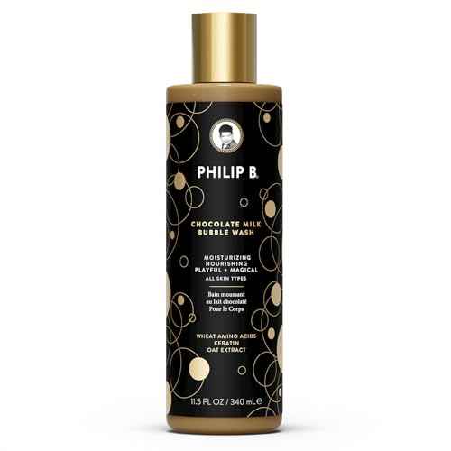 PHILIP B Chocolate Milk Bubble Wash 11.5 Fl Oz (340mL) - Moisturizing & Nourishing, Formulated With Wheat Amino Acids, Keratin & Oat Extract, for All Skin Types