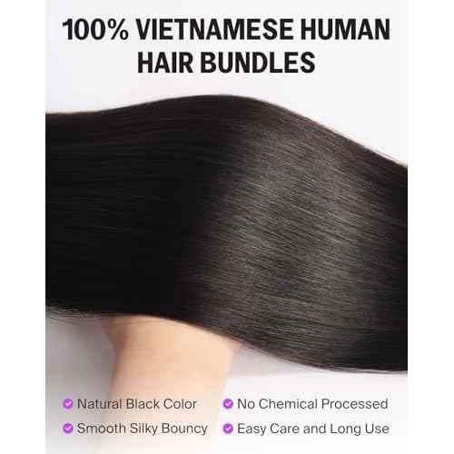 15A Human Hair Bundles Straight Bundles Human Hair 100% Raw Vietnamese Bundle Natural Black Color Long Service Life 18 Inch