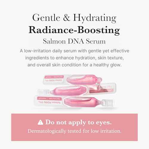 medicube Salmon DNA PDRN Pink One Day Serum | 99% Salmon DNA PDRN Intensive Ampoule, Collagen, Glutathione, Hyaluronic Acid - Improves skin radiance | Korean skincare 0.05 fl.oz x 10e