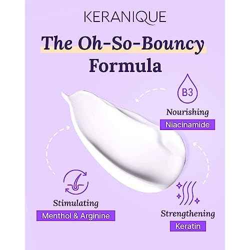 Keranique Volumizing Conditioner - Moisturizing Hair Conditioner for Fine, Thinning Hair and Fuller Hair Growth - Keratin Enriched, Sulfate-Free, Color-Safe, Anti-Aging Volume Conditioner for Women