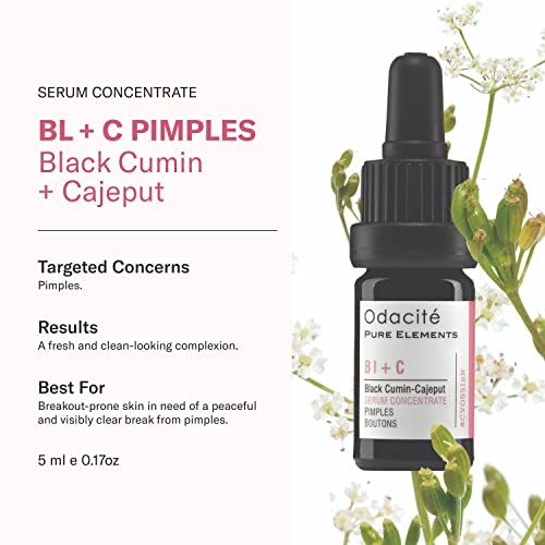 Odacit? Acne Serum Concentrate for Face, Pore Cleanser Facial Oil for Pimples with Black Cumin + Cajeput - Purifying Facial Serum with Vitamin A & Natural Ingredients - 0.17 Fl. Oz