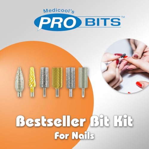 Medicool Standard Bit Kit | Pro Bits Trimming Shaping Nail Tools | KIT-SK
