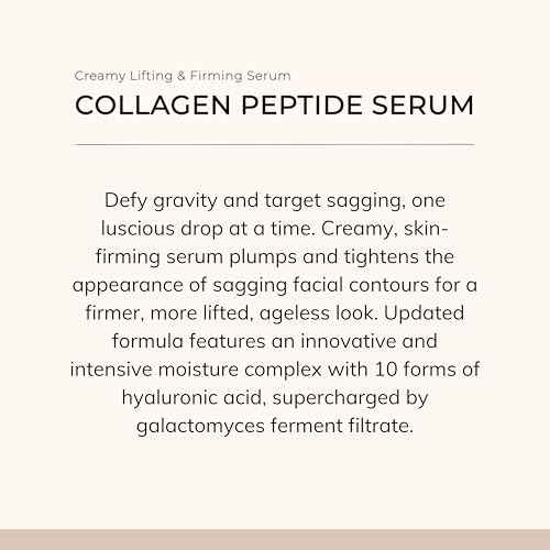 Le Mieux Collagen Peptide Serum - Concentrated, Creamy Anti Aging Face Serum with Skin Contouring Peptides & Moisturizing Hyaluronic Acid, No Parabens or Sulfates (1 oz / 30 ml)