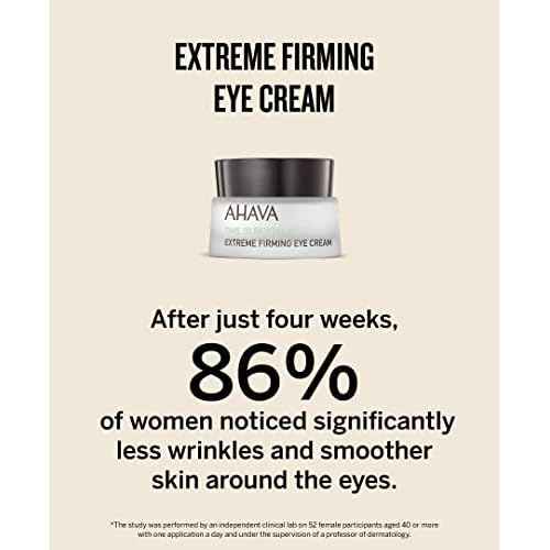 AHAVA Extreme Firming Eye Cream - Firms, Hydrates, Smoothes & Reduce Wrinkles of Eye Area, Enriched with Extreme Complex, Exclusive Dead Sea Osmoter, Peptides, Hyaluronic Acid & Shea Butter, 0.5 Fl.Oz
