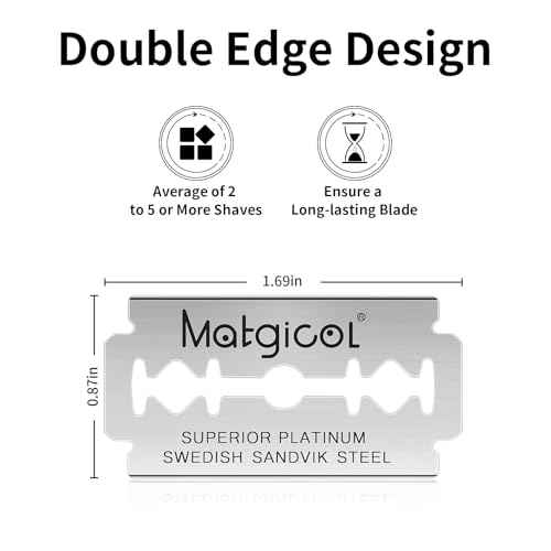 Double Edge Safety Razor Blades - 100 Count Premium Platinum Swedish Steel Blades for Men & Women¡¯s Razors with a Smooth Precise and Clean Shave
