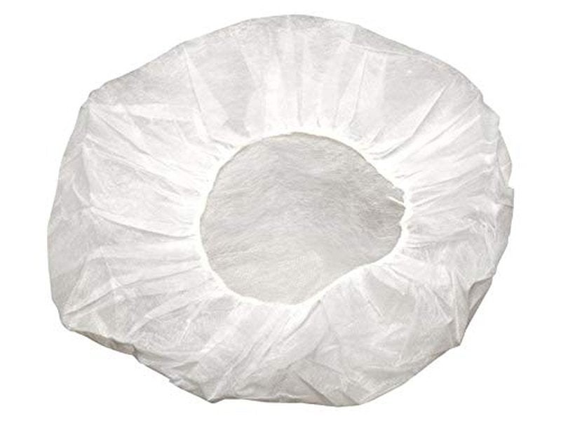 Regine Switzerland Disposable Hair Nets - 21" White Caps for Salon & Spa | 100 Pack