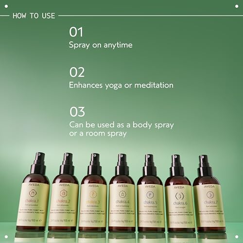 Aveda Chakra 7 Balancing Pure-Fume Mist: Connection | Body & Room Spray | Balances Crown Chakra | With Olibanum, Certified Organic Elemi & Angelica, 3.4 Fl Oz