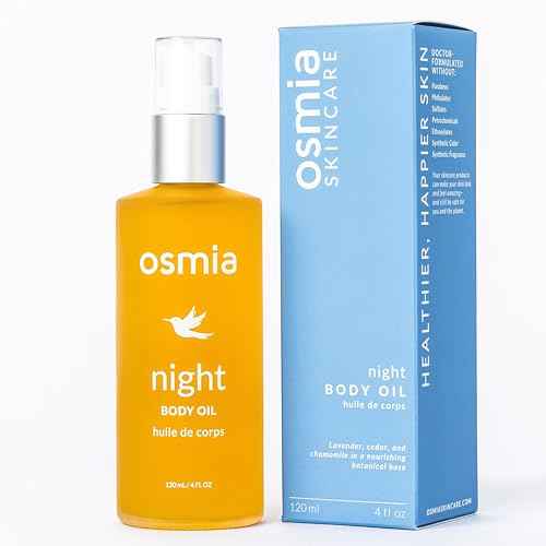 Osmia Skincare - Natural Night Body Oil | Borage Seed, Kukui, Lavender Oils | Nourish, Soothe, Fortify | Clean Beauty For Healthy Skin (4 fl oz | 118 ml)