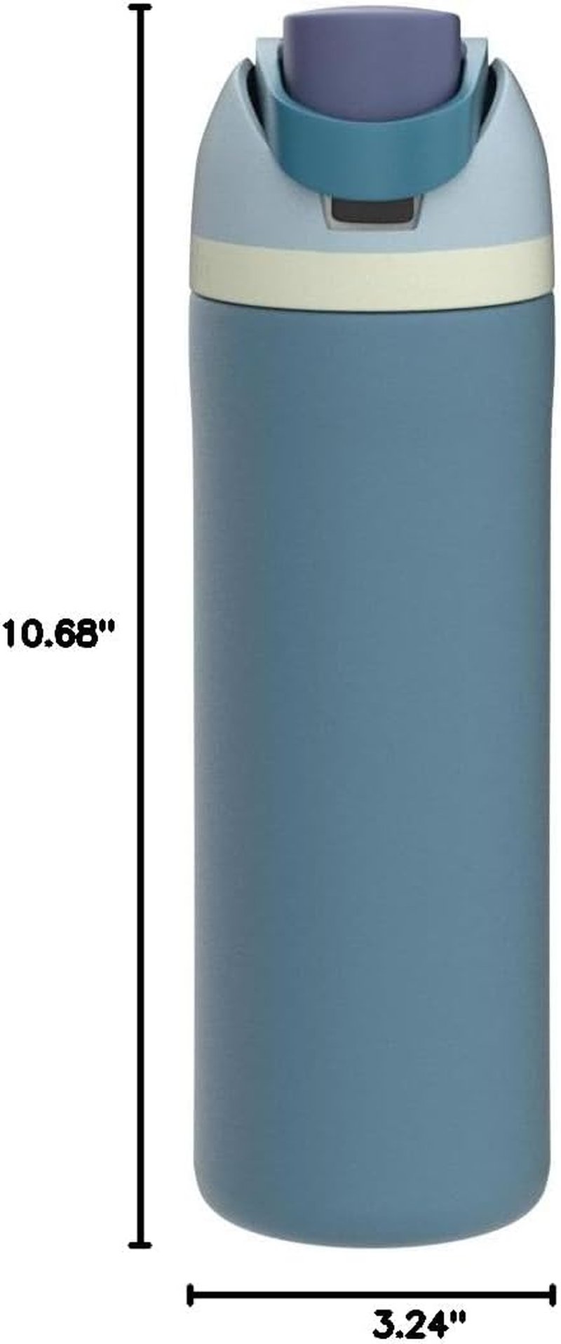 Owala FreeSip Insulated Stainless Steel Water Bottle - BPA-Free, 24 Oz, Denim Color, Perfect for Travel