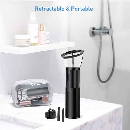 Ear Wax Removal-Electric Ear Cleaner, Retractable Ear Cleaning Kit, Safe Ear Wax Removal Tool, Effective Ear Irrigation Flushing System, Waterproof Ear Washer for Humans with 4 Pressure Modes