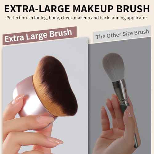 Extra Large Makeup Brush & Self Tanning Brush For Self Tanner£¬For Foundation£¬Arms And Legs makeup&Bronzer Blend, Body Makeup,Face&Back Makeup - Easy Use, Wet/Dry Use-Black