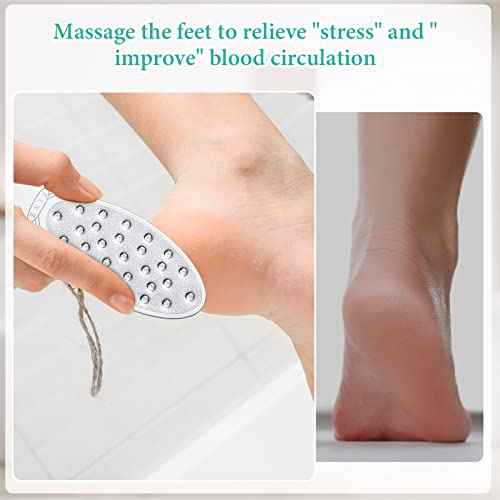 2 Pcs Stainless Steel Foot Scraper Metal Foot File Double Sided File Callus Remover Professional Feet Rasp Scrubber for Wet or Dry Skin Easy to Clean Pedicure Tool Heel
