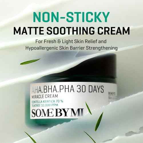 SOME BY MI AHA BHA PHA 30 Days Miracle Cream - Pack of 2 - Mild Exfoliating Salicylic Acid & Centella Face Moisturizer for All Skin Types - Daily Soothing & Clarifying Face Cream - Korean Skin Care