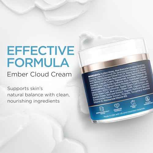 Collagen Face Cream with Stem Cells Retinol Hyaluronic Acid Niacinamide for All Skin Types - Anti-Aging Face Moisturizer with Airless Pump - Day & Night Cream for Wrinkles - Made in USA 1.7 Oz