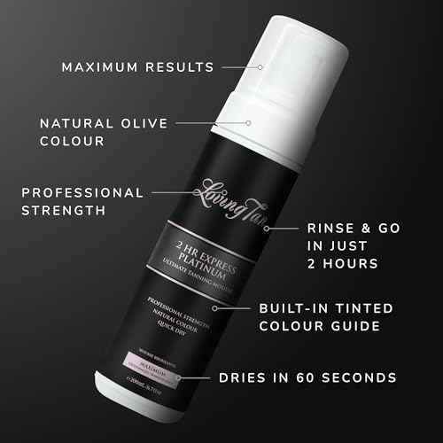 Loving Tan Platinum 2 HR Express Self Tanning Mousse, Darkest Shade Yet - Streak Free, Professional Quality Sunless Tanner- 10+ Applications per Bottle, Cruelty Free, Naturally Derived DHA, 6.7 Fl Oz