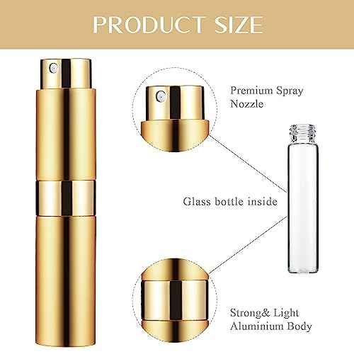 Tessco for you 56 Pieces 8ml Travel Refillable Perfume Bottles Mini Cologne Perfume Spray Bottle Empty Pocket for Travel and Outgoing Pocket Cologne Sprayer