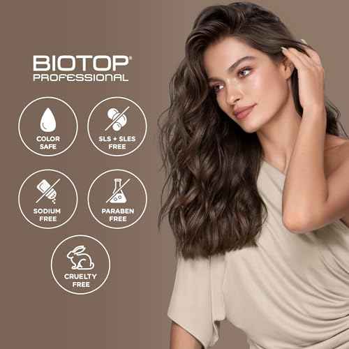 Biotop Professional 700 Keratin + Kale Hair Shampoo - Damaged Hair Repair Rich in Vitamins A, C + K - Fights Frizz & Reduces Breakage in Coarse, Thick Hair - 8.45 oz