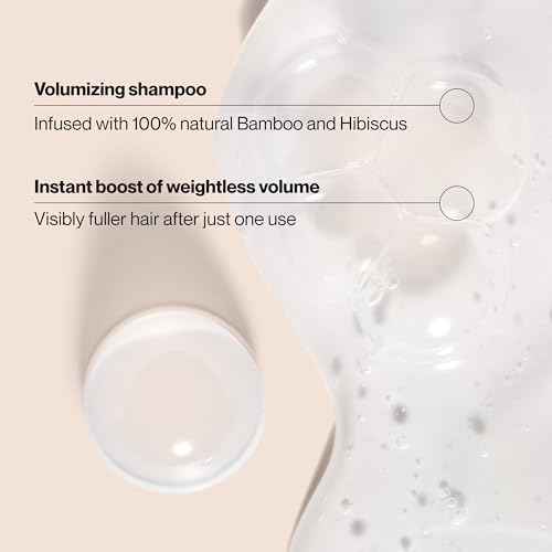 Suave Bamboo & Hibiscus Volumizing Shampoo, for Fine and Flat Hair, Salon Proven System for Boosting Hair Volume and Body, 28 oz, 4 Pack