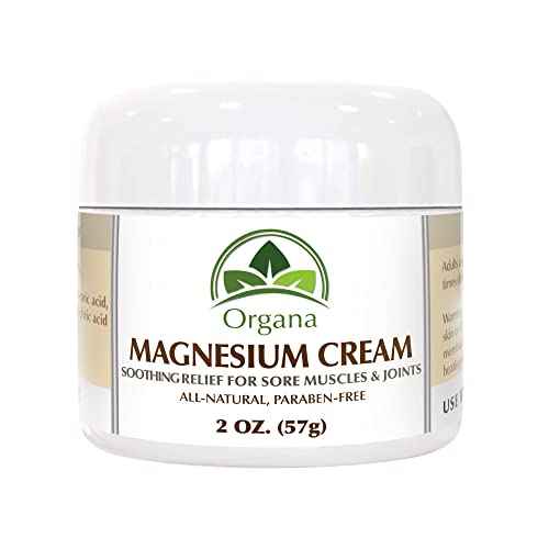 Organa Magnesium Cream - Fast-Absorbing Magnesium Lotion for Sleep - Topical Magnesium Lotion for Soothing & Instant Relief - Fast Absorbing and Fast Acting Foot Cream - Magnesium Butter
