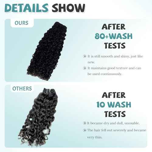 3C4A Burmese Curly Human Hair Bundles 16 18 20 Inch 3Pcs Water Wave Bundles Unprocessed Raw Hair Extension Double Weft Full End Quick Weave Bundles