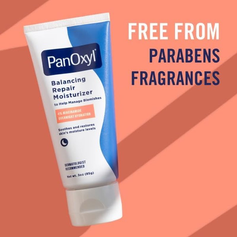 PanOxyl Acne Foaming Wash Bundle - 10% Benzoyl Peroxide, Overnight Spot Patches & Balancing Moisturizer