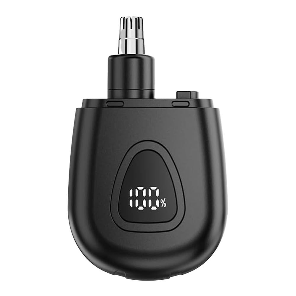 Titan Luxe Nose Hair Trimmer for Mens and Women - Professional Painless Eyebrow & Ear Hair Trimmer for Men Women - Battery Operated Trimmer with IPX7 Waterproof - Dual Edge Blades for Easy Cleansing