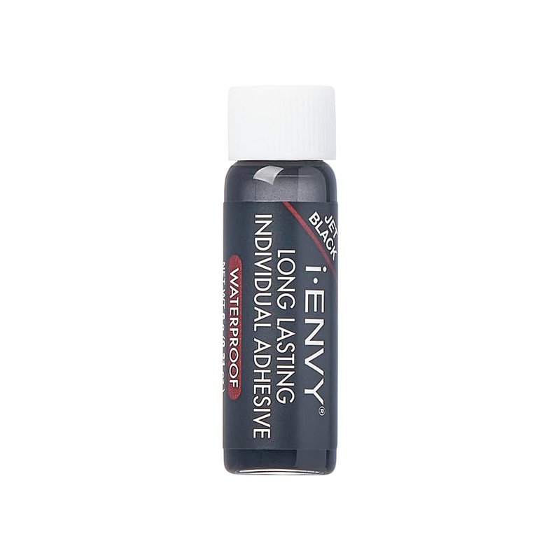 i-Envy Semi-Permanent Lash Glue Adhesive for Individual Cluster Lashes & Lash Extension, Waterproof Strong Hold, Long-Lasting Up to 2 Weeks, Latex-Free, Perfect for Sensitive Eyes (Black, 1 Pack)