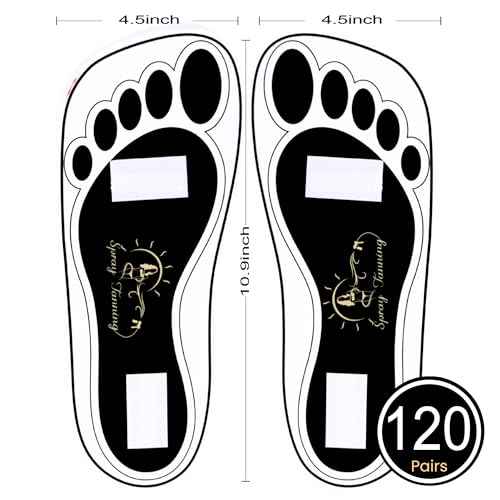 120Pairs(240Feets) Disposable Stick Spray Tanning Feet Pads Perfect for preventing spray tan solution,Deluxe & Hygienic Spray Tan Feet Pads-Ideal for Salons and Spas or Home,Easy to Apply