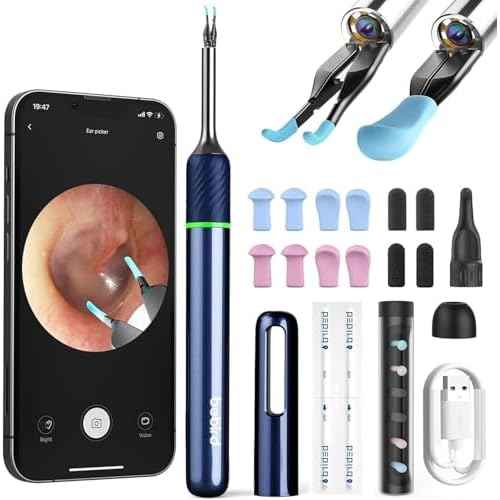 Bebird Note 5 Ear Camera Wax Removal, Ear Wax Removal Tool Camera Ear Tweezers with Camera, 10 Megapixels Ear Otoscope Camera, 12 Ear Spoon, Ear Cleaner with Camera for Earwax Cleaning