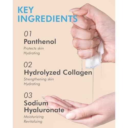 DERMAL Hyaluronate Collagen Essence Facial Mask Sheet 23g Pack of 100 - Hydro Boost Moisturizing for Dry Skin, Smoothing Fine Lines Wrinkles, Daily Skin Treatment Solution Sheet Mask