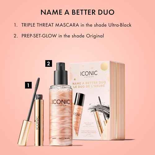 ICONIC LONDON Makeup Set for Natural Glow and Radiant Highlight, Perfect for Stocking Stuffers, Travel-Friendly, Cruelty-Free, Vegan Makeup