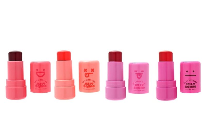 Jelly Squad Lip and Cheek Stain – 2-in-1 Tinted Jelly Blush & Lip Stain, Long-Lasting, Lightweight, Natural Finish – Buildable, Blendable Color – Grumpy (4PCS, 0.28 FL.OZ/8G（pack of 4）)