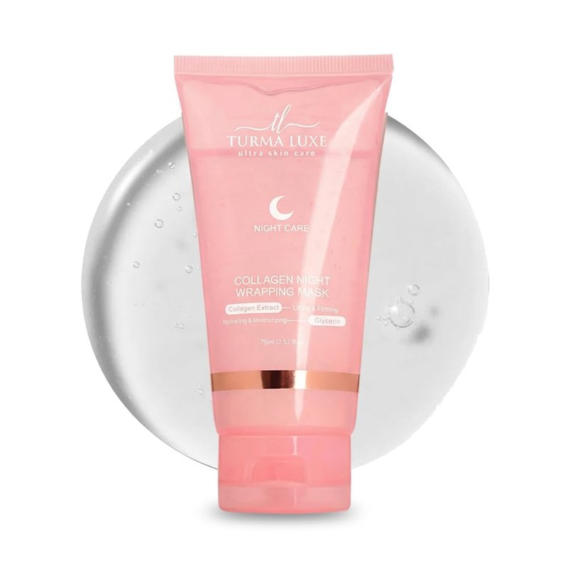 Collagen Overnight Wrapping Peel Off Facial Mask Pack - Elasticity & Hydration Care, Reduces Sagging & Dullness - Hydrolyzed Collagen For Glowing Skin - Korean Skin Care, 2.53 fl.oz