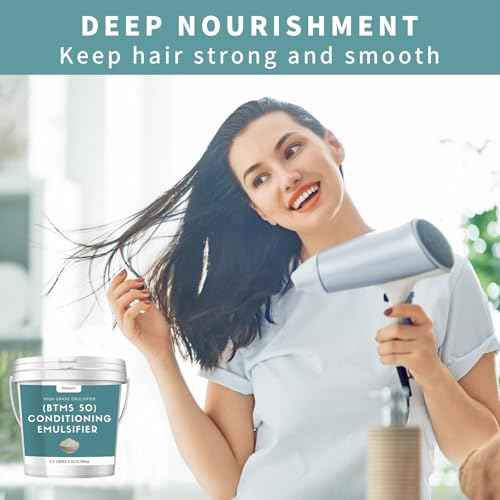 5.2 lb BTMS 50 Conditioning Emulsifier for Making Leave-in Conditioner, Premium BTMS 50 Conditioning Emulsifier Granules, Higher Activity than BTMS 25, Suitable for Making Lotions, Shampoos and More