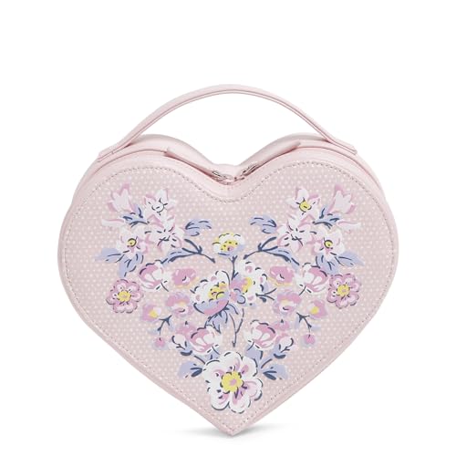 Vera Bradley Novelty Cosmetic Makeup Organizer Bag, Mon Amour Soft Blush