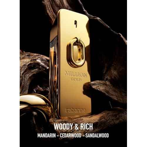 Paco Rabanne Million Gold Intense Eau De Parfum Spray for Men, 3.4 Ounce