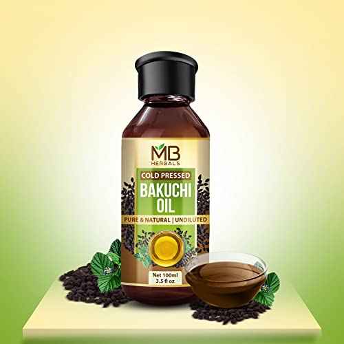 MB Herbals Bakuchi Oil, 100ml, 100% Pure Psoralea corylifolia Oil, For External Use Only