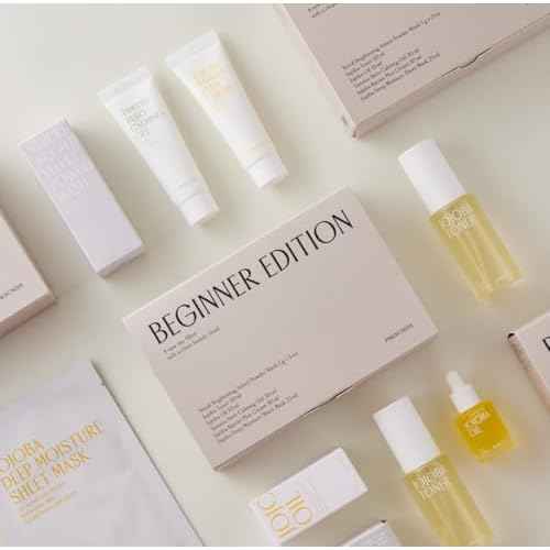 PINKWONDER Beginner Edition Skincare Set | USDA Organic Jojoba Oil | Hydrating & Soothing Routine | Travel Essentials for Women | Korean Skincare Gift